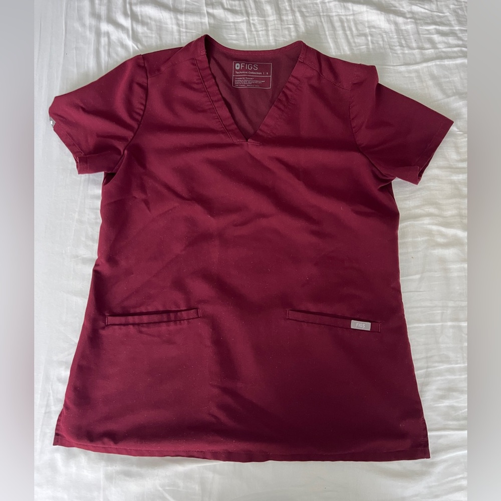 Figs Burgundy Scrub Set